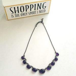 Purple stone necklace